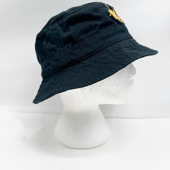 Polo Ralph Lauren Lunar New Year Gold Triple Pony Black Bucket Hat - Picture 4 of 8